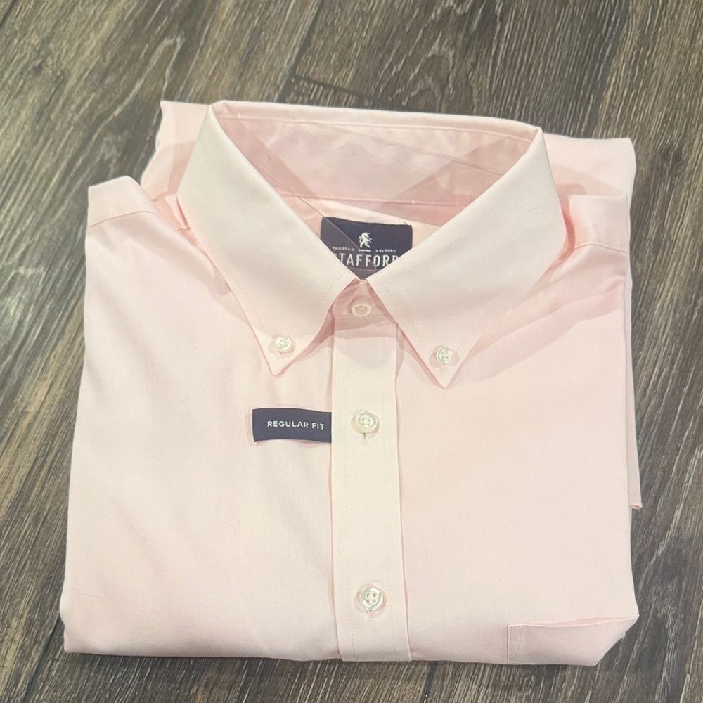 Stafford Men's Light Pink Dress Shirt